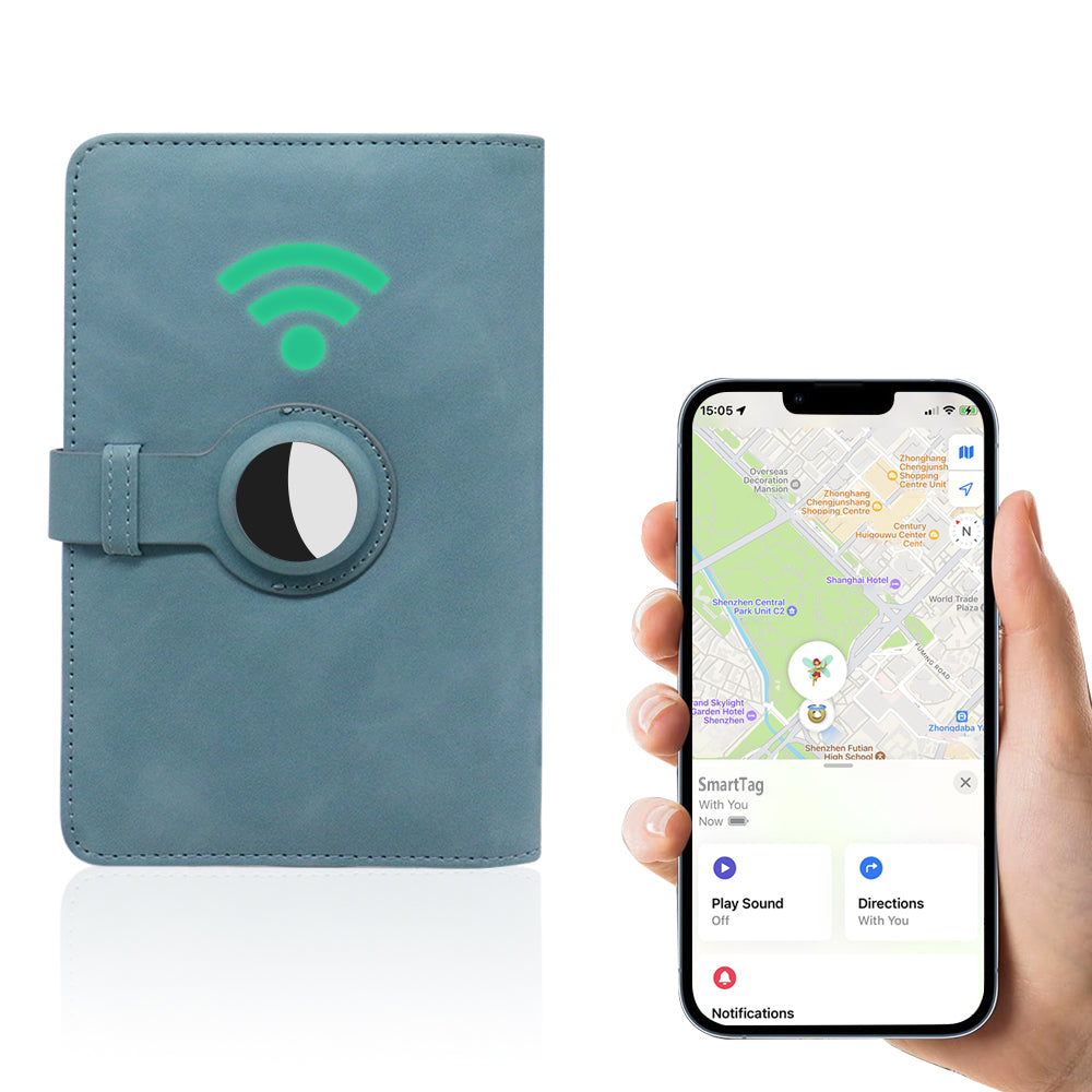 ChiluxeLife™ Magnetic Leather Passport Holder – RFID Blocking, AirTag Ready (Glamoratti Edition)