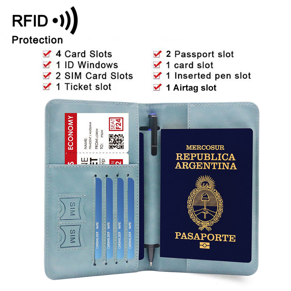 ChiluxeLife™ Magnetic Leather Passport Holder – RFID Blocking, AirTag Ready (Glamoratti Edition)