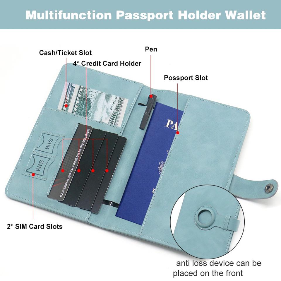 ChiluxeLife™ Magnetic Leather Passport Holder – RFID Blocking, AirTag Ready (Glamoratti Edition)