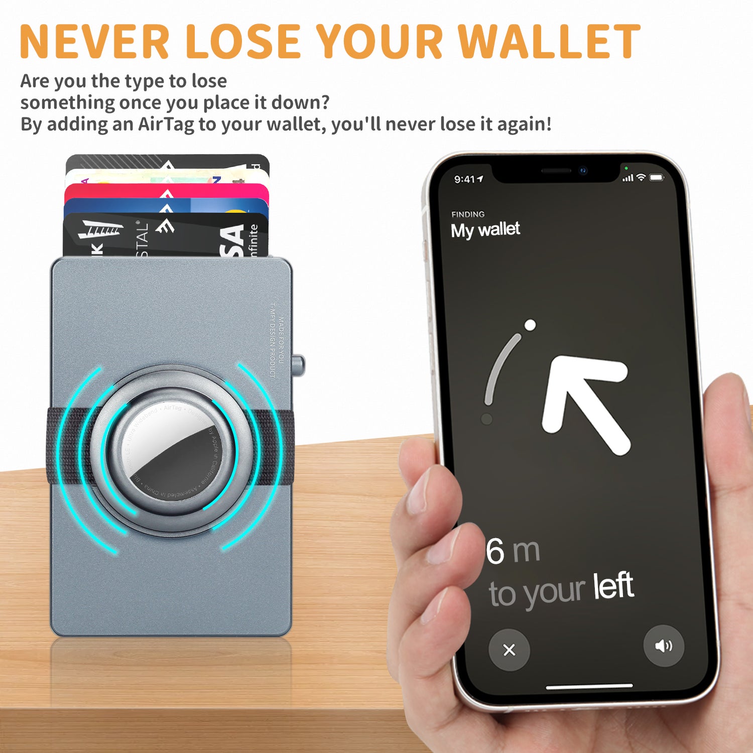 RFID Wallet with AirTag Holder – Never Lose What Matters