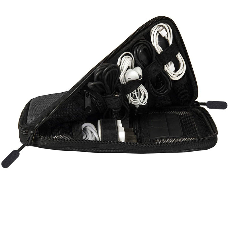 ChiluxeLife™ Travel Cable Organizer – Sustainable Nylon Zipper Pouch for Chargers, Cords & Tech Accessories